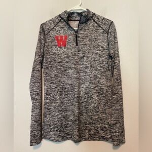 Badger Sportswear Women’s Wisconsin Badgers 1/4 Zip Embellished Long Sleeve Med